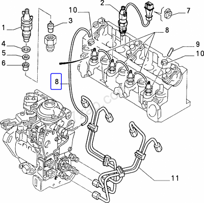 SCUDO ENJEKTÖR HORTUMU 9601560980 - 9401564948
