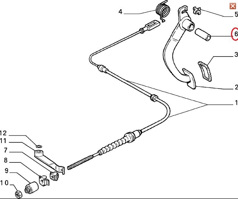 TEMPRA TİPO DEBRİYAJ PEDAL BURCU 7588158 - 2